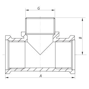 Трійник 1/2'' ВНВ Koer KF.T06FMF (KF0066) №2