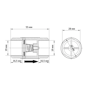 Клапан зворотний Koer K0251.PRO - 20 PPR (KP2610) №2