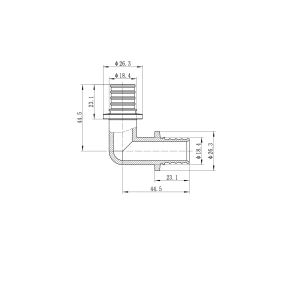 Кутник рівнопрохідний 90 Koer KA.L20 - 20(2.8mm) x 20(2.8mm) (KR4872) №2