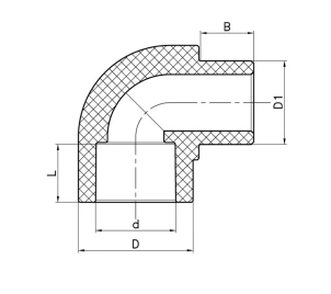 Угол Koer K0265.PRO 20 PPR 90 ВН (KP2909) №2