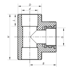 Тройник ВР 20x1/2F PPR Koer K0103.PRO (KP0123) №2