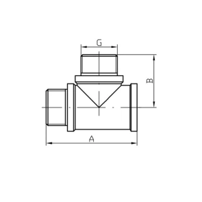 Трійник ВНН Koer KF.T06FMM.WN - 1/2'' (без нікелю) (KR3031) №2