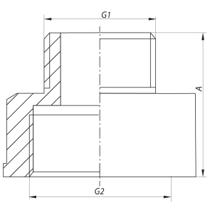 Переходник (коннектор) 3/8"х1/2" (хром) Koer KF.A0406.CHR (KF0137) №2