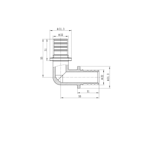 Кутник рівнопрохідний 90 Koer KA.L25 - 25(3.5mm) x 25(3.5mm) (KR4873) №3