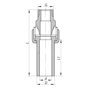 Розбірне різьбове з'єднання НР 25x3/4M PPR Koer K0238.PRO (KP2603) №2