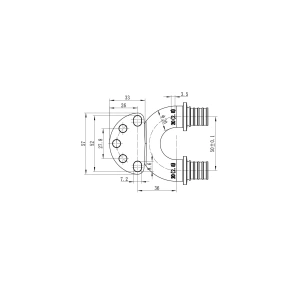 Кутник настінний. з наскрізним проходом та ВР Koer KA.LW20-06F-20 - 20(2.8mm) x 1/2"F x 20(2.8mm) (KR4883 №2