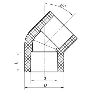 Угол 45 40 PPR Koer K0016.PRO (KP0020) №2