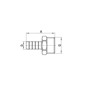 Штуцер для подсоединения шланга Koer KF.U08M-25 - 3/4"x25mm M (KR3356) №2