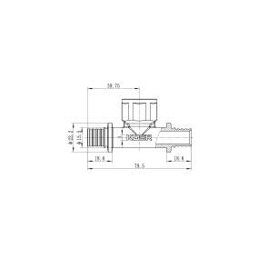 Трійник перехідний з ВР Koer KA.T16-06F-16 - 16(2.2mm) x 1/2"F x 16(2.2mm) (KR4894) №2