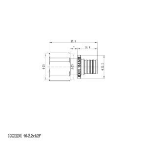 Переходник с ВР Koer KA.A06F-16 - 16(2.2mm) x 1/2"F (KR4861) №4