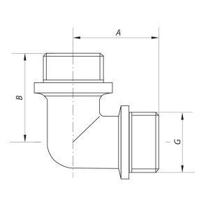 Угол 1/2'' НН (хром) Koer KF.L06M.CHR (KF0130) №4