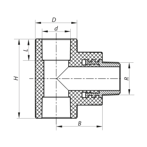 Тройник НР 25x1/2M PPR Koer K0109.PRO (KP0130) №2