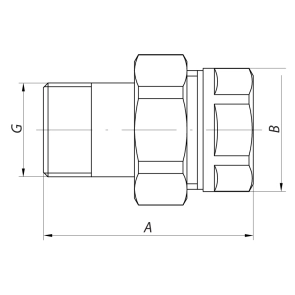Сгон американка 3/4" прямой Koer KR.341 (KR0132) №4