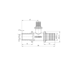 Тройник переходный Koer KA.T25-16-25 - 25(3.5mm) x 16(2.2mm) x 25(3.5mm) (KR4890) №5