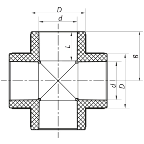 Крестовина 32 PPR Koer K0027.PRO (KP0033) №2