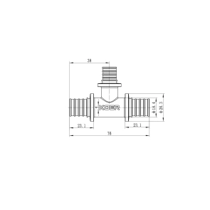 Трійник перехідний Koer KA.T20-16-20 - 20(2.8mm) x 16(2.2mm) x 20(2.8mm) (KR4888) №4
