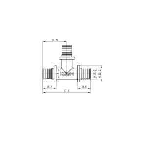 Трійник рівнопрохідний Koer KA.T16 - 16(2.2mm) x 16(2.2mm) x 16(2.2mm) (KR4884) №2