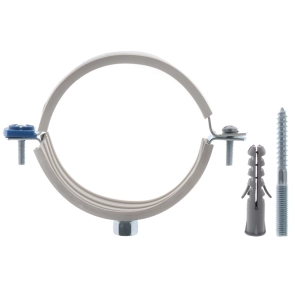 Хомут трубний оцинкований Koer KCB.10.G 3" (87-92) сірий (KR2791) №2