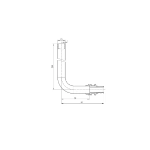 Трубка Г-образная для подсоединения радиатора Koer KA.D16-250 - 16(2.2mm) x 15-250mm (KR4902) №2