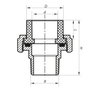 Сгон-американка НР 32x1M PPR Koer K0137.PRO (KP0173) №2