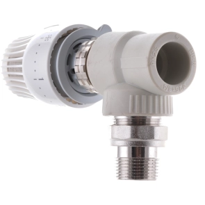 Кран термостатичний з термоголовкою кутовий 25x3/4 PPR Koer K0154.PRO (KP0196) №3
