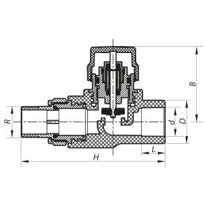 Кран термостатичний прямий PPR 25x3/4 Koer K0152.PRO (KP0193) №2
