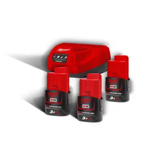 Акумулятор Li-Ion MILWAUKEE, M12 NRG-303 (+ заряд.пристрій, 3 акум.Х 3Аг) №2