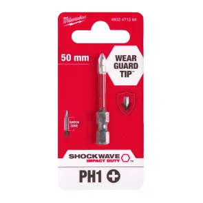 Біта SHOCKWAVE MILWAUKEE, PH1, 50мм №1