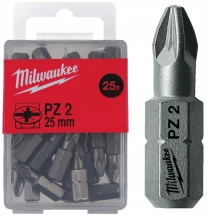 Бита MILWAUKEE, PZ2, 25мм, (25шт)