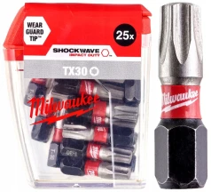 Бита SHOCKWAVE MILWAUKEE, TX30, 25мм, (25шт)