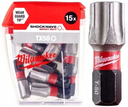 Бита SHOCKWAVE MILWAUKEE, TX50, 25мм, (15шт)