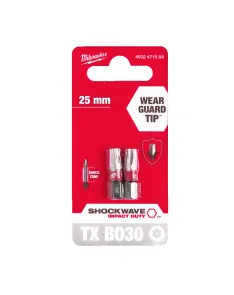 Біта SHOCKWAVE MILWAUKEE, TX BO30, 25мм, (2шт) №1