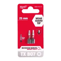 Бита SHOCKWAVE MILWAUKEE, TX BO7, 25мм, (2шт)