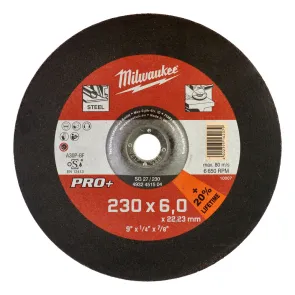 Диск зачисний по металу MILWAUKEE, SG 27/230х6 PRO+, діаметр 230мм №1