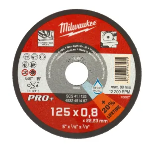 Диск відрізний по металу MILWAUKEE.W Pro+ SCS42 125x0.8mm №1