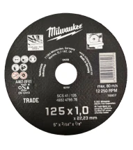 Диск отрезной по металлу MILWAUKEE, SCS 41/125x1, диаметр 125мм NEW