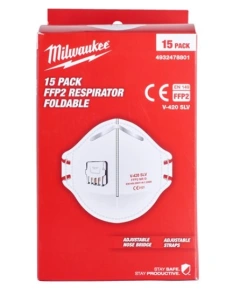 Респиратор складной с клапаном FFP2 (15шт) MILWAUKEE 4932478801 №6