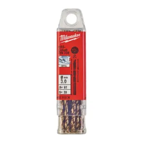 Свердло по металу HSS-Co MILWAUKEE DIN338, діаметр 3,0мм, (10шт) №1