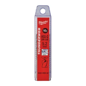 Свердло по металу THUNDERWEB HSS-G MILWAUKEE DIN338, діаметр 5,2 x 86 мм (10шт) №1