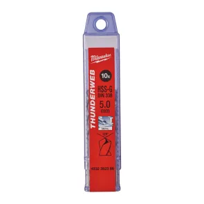 Сверло по металлу THUNDERWEB HSS-G MILWAUKEE DIN338, диаметр 5,0 x 86 мм, (10шт) №1