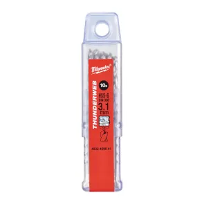 Сверло по металлу THUNDERWEB HSS-G MILWAUKEE DIN338, диаметр 3,1 х 65 мм, (10шт) №1