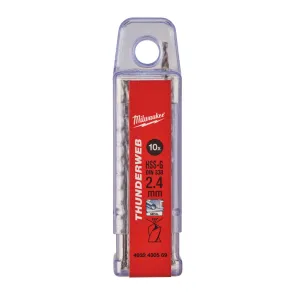 Свердло по металу THUNDERWEB HSS-G MILWAUKEE DIN338, діам.2,4x57мм, (10шт) №1