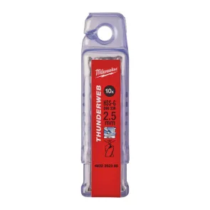 Сверло по металлу THUNDERWEB HSS-G MILWAUKEE DIN338, диаметр 2.5 x 57 мм, (10шт) №1