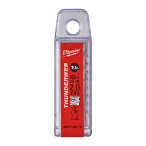 Сверло по металлу THUNDERWEB HSS-G MILWAUKEE DIN338, диаметр 2,0 x 49 мм, (10шт) №1