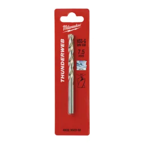 Сверло по металлу THUNDERWEB HSS-G MILWAUKEE DIN338, диаметр 7,5 x 109 мм №1