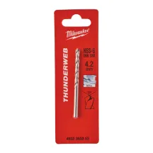 Сверло по металлу THUNDERWEB HSS-G MILWAUKEE DIN338, диаметр 4.2x75 мм
