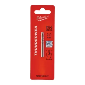 Сверло по металлу THUNDERWEB HSS-G MILWAUKEE DIN338, диаметр 2,0 x 49 мм, (2шт) №1