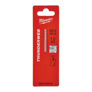 Сверло по металлу THUNDERWEB HSS-G MILWAUKEE DIN338, диаметр 1.5x 40 мм (2шт) №1