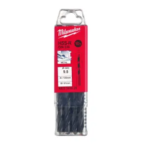 Сверло по металлу HSS-R MILWAUKEE DIN338, диаметр 9.5мм, (10шт) №1