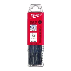 Сверло по металлу HSS-R MILWAUKEE DIN338, диаметр 9,0мм, (10шт) №1